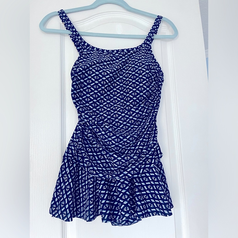 One piece bathing suit.